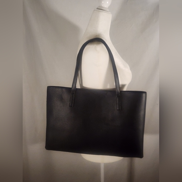 Vince Camuto Faux Leather Shoulder Bag Black & Gray - Picture 4 of 7